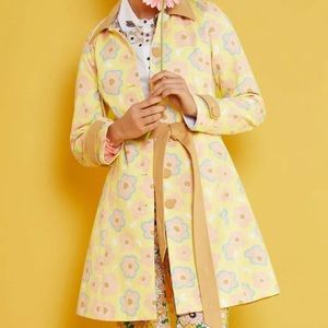 yellow floral coat